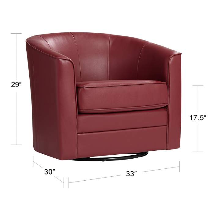 Keller Scarlet Red Bonded Leather, Red Leather Club Chair