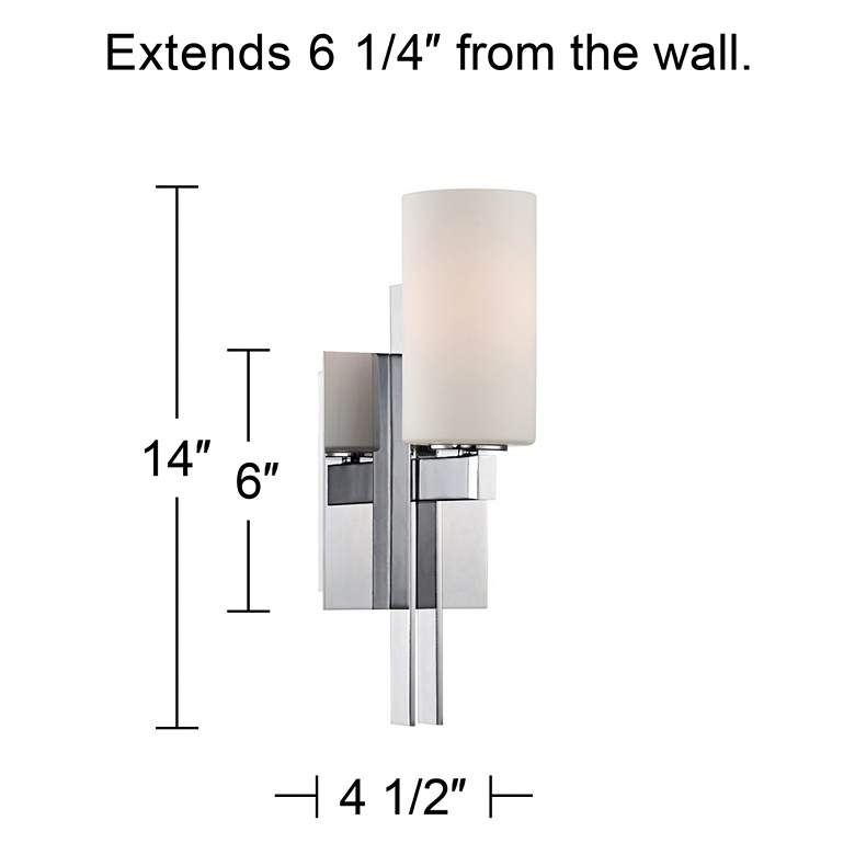 Possini Euro Ludlow 14&quot; High Chrome Wall Sconce more views