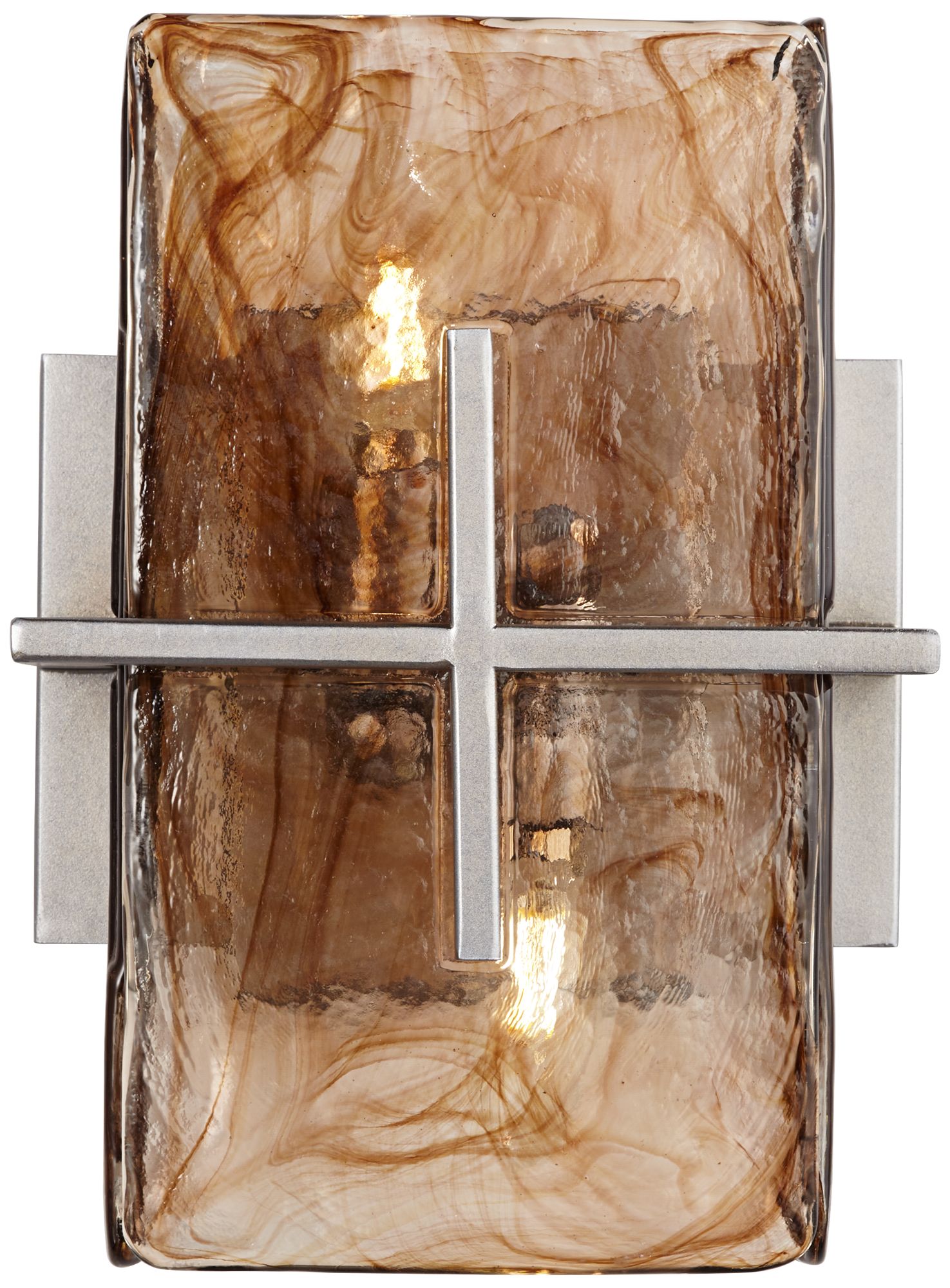 Carlyn Bronze Gold Art Glass 8" Wide 2Light Wall Sconce V1965 Lamps Plus