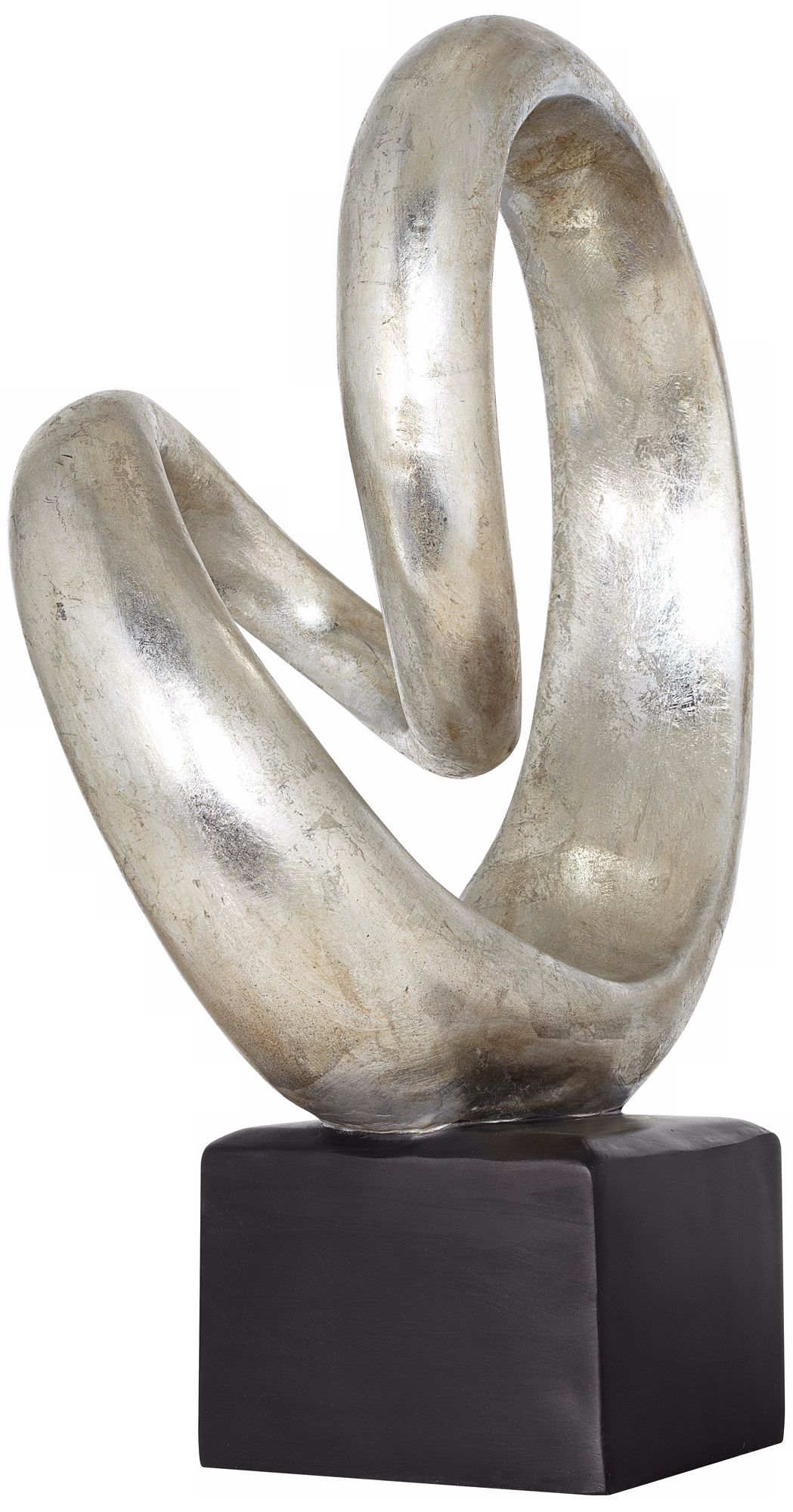 Slanted Spiral 16" High Silver Finish Modern Sculpture V2540 Lamps