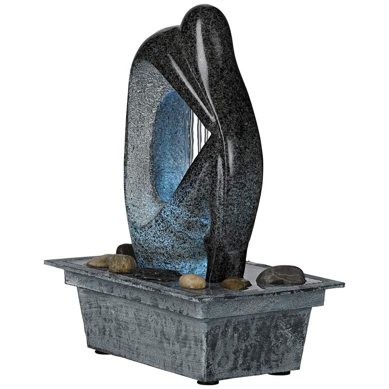 Modern Silhouette 10&quot; High LED Tabletop Fountain more views