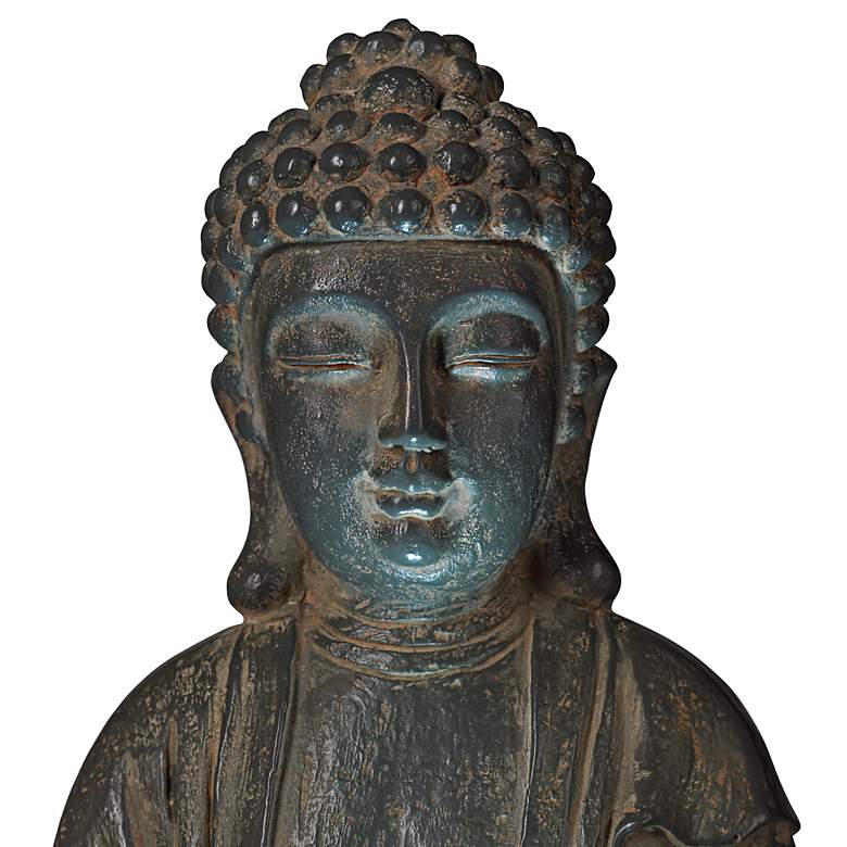 Harmony 12&quot; High Seated Buddha Water Fountain with LED Light more views
