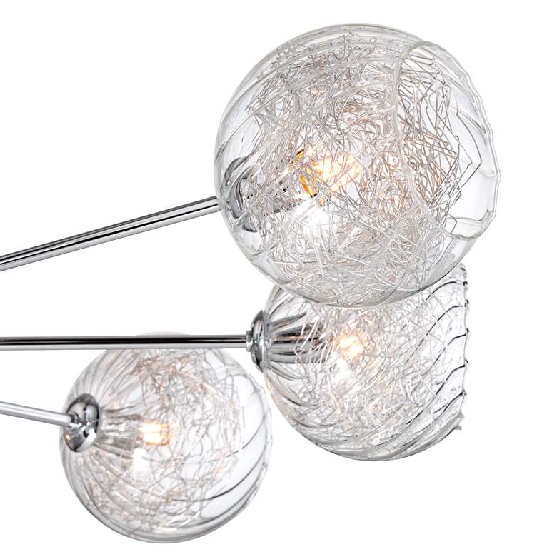 Image 3 Possini Euro Wired 38" Wide Glass and Chrome Ceiling Light more views