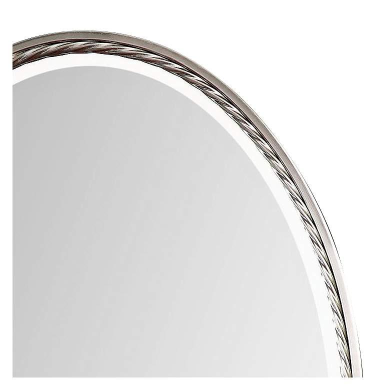 Image 3 Uttermost Casalina Nickel 22" x 32" Oval Wall Mirror more views