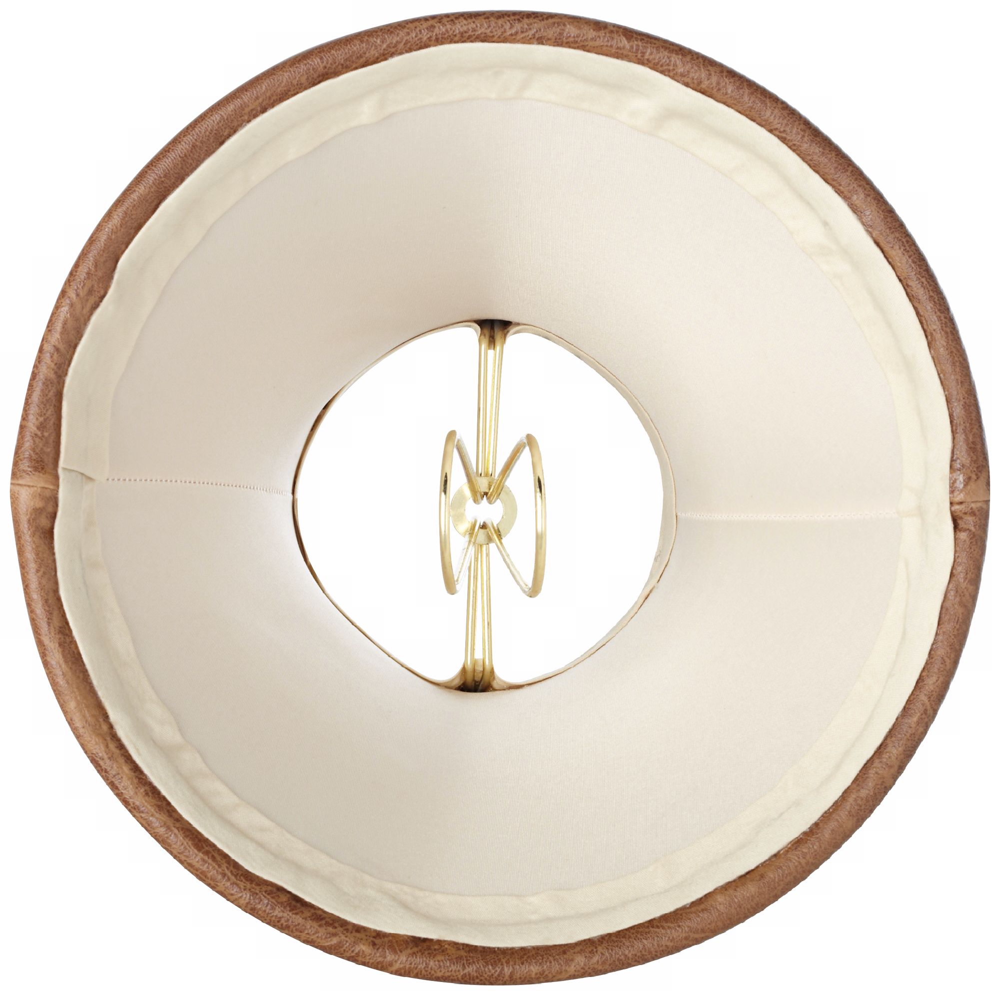 Brown Faux Leather Lamp Shade 3x6x5 (ClipOn) Y1843 Lamps Plus