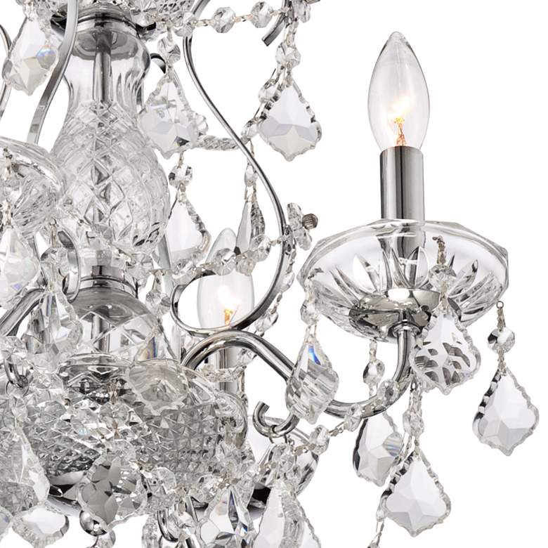 Image 3 Grace 17" Wide Chrome and Crystal 4-Light Chandelier more views