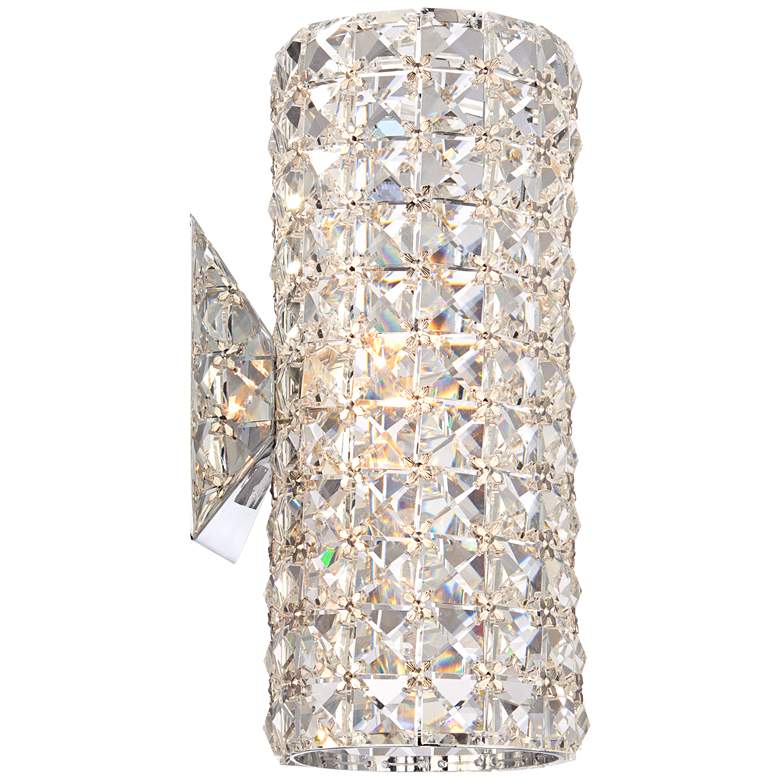 Image 6 Cesenna 10 1/4" High Crystal Cylinder Wall Sconce more views