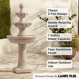 Stafford 48&quot; High Three Tier Traditional Garden Fountain more views