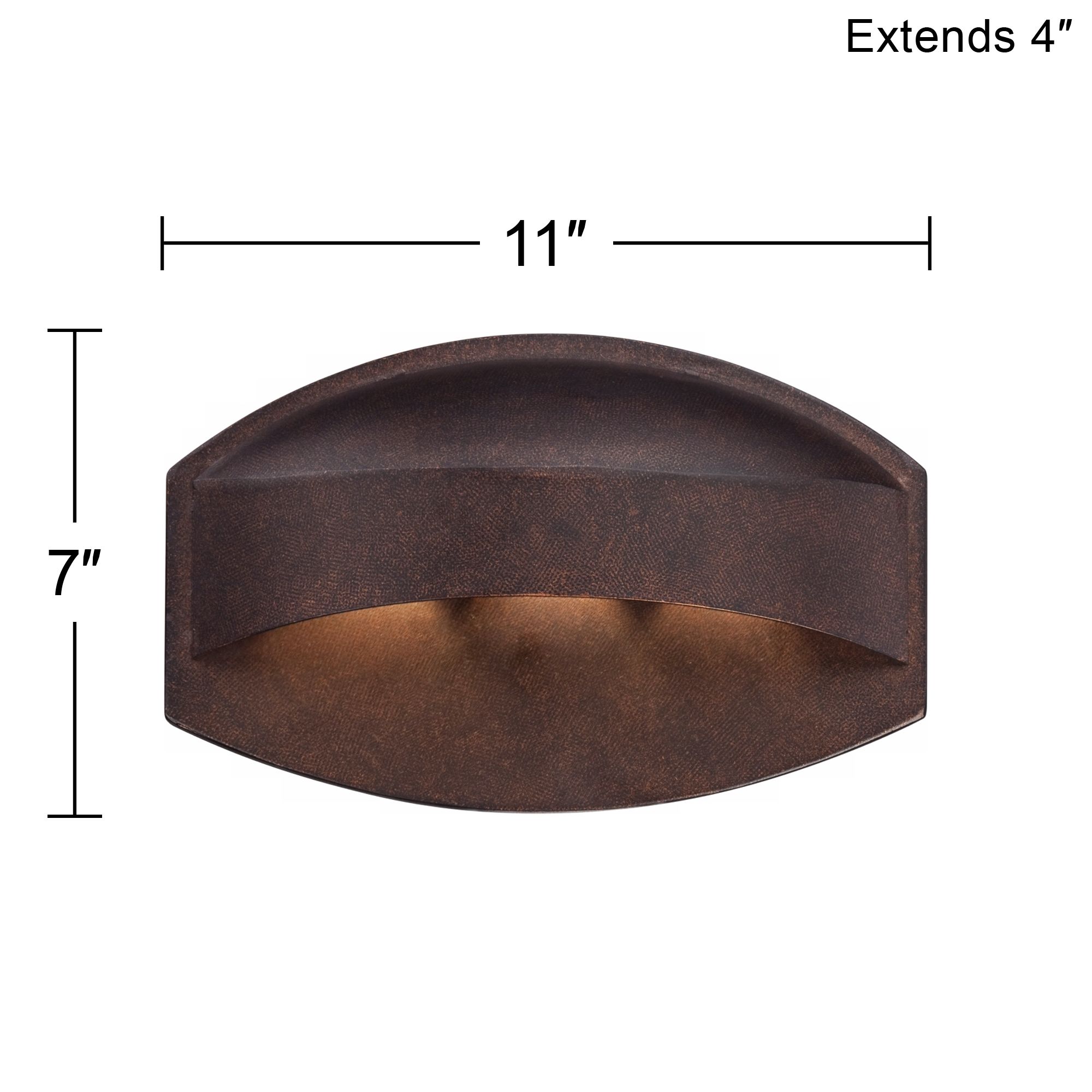 Possini Euro Xane 11 Wide Bronze Dark Sky Led Wall Light Y7737 Lamps Plus